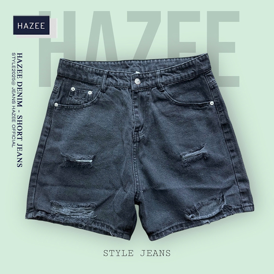 Short Jean Nữ Rách Thời Trang HAZEE Lưng Cao style Cá Tính