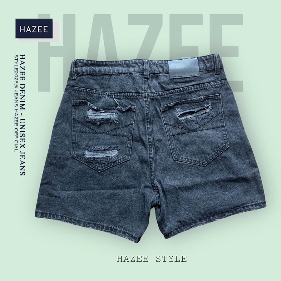 Short Jean Nữ Rách Thời Trang HAZEE Lưng Cao style Cá Tính
