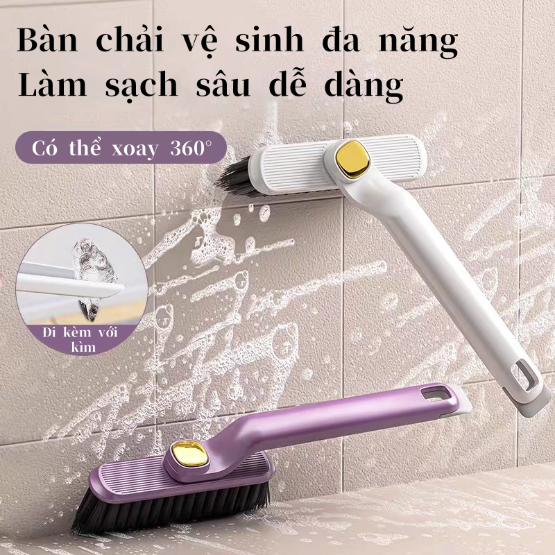 Bàn Chải Xoay 360 Độ Đa Năng - Chà Sàn, Lau Khe Hở & Làm Sạch Mọi Ngóc Ngách