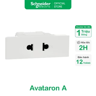 (SE) Ổ cắm đơn 2 chấu size S - dòng AvatarOn A Cắm Nhanh - 16A - Trắng - 250VAC - IP20 - Schneider Electric - M3T426US_W