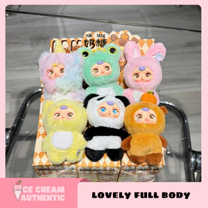 Blind box Móc khoá gấu bông MM Milk Candy Lovely Full body chính hãng có checkcard