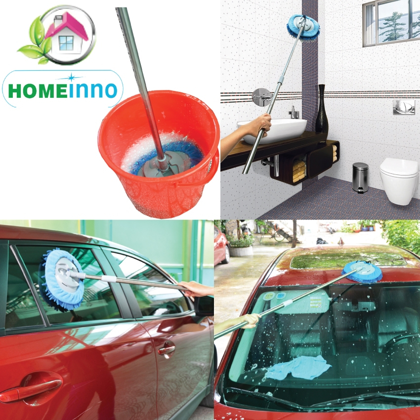 Cây Lau Ô Tô, Rửa Xe Hơi, Lau Tường, Lau Trần Nhà Homeinno Cán Dài 1m4/2m/3m/4m/5m/6m