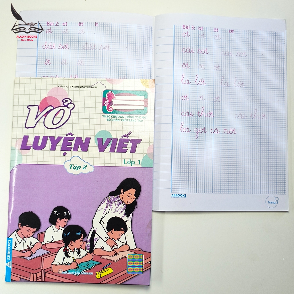 Sách- Bộ 2 Quyển Vở Luyện Viết Lớp 1 – Chân Trời Sáng Tạo (Tập 1 + Tập 2)  Theo Chương Trình SGK Mới