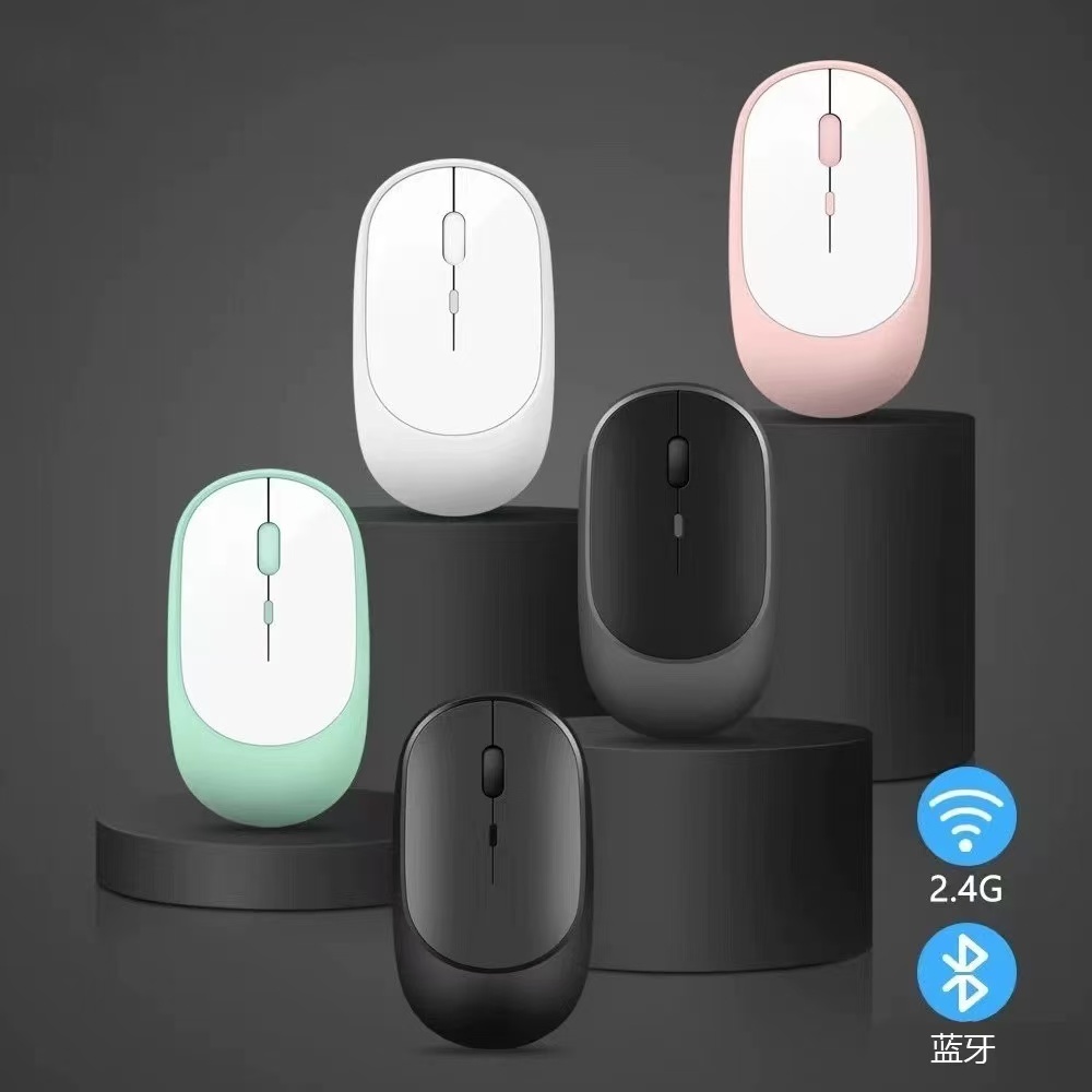 Chuột Máy Tính Không Dây Sạc Điện - Chuột Bluetooth Dual Mode Kết Nối Điện Thoại Máy Tính Bảng Laptop