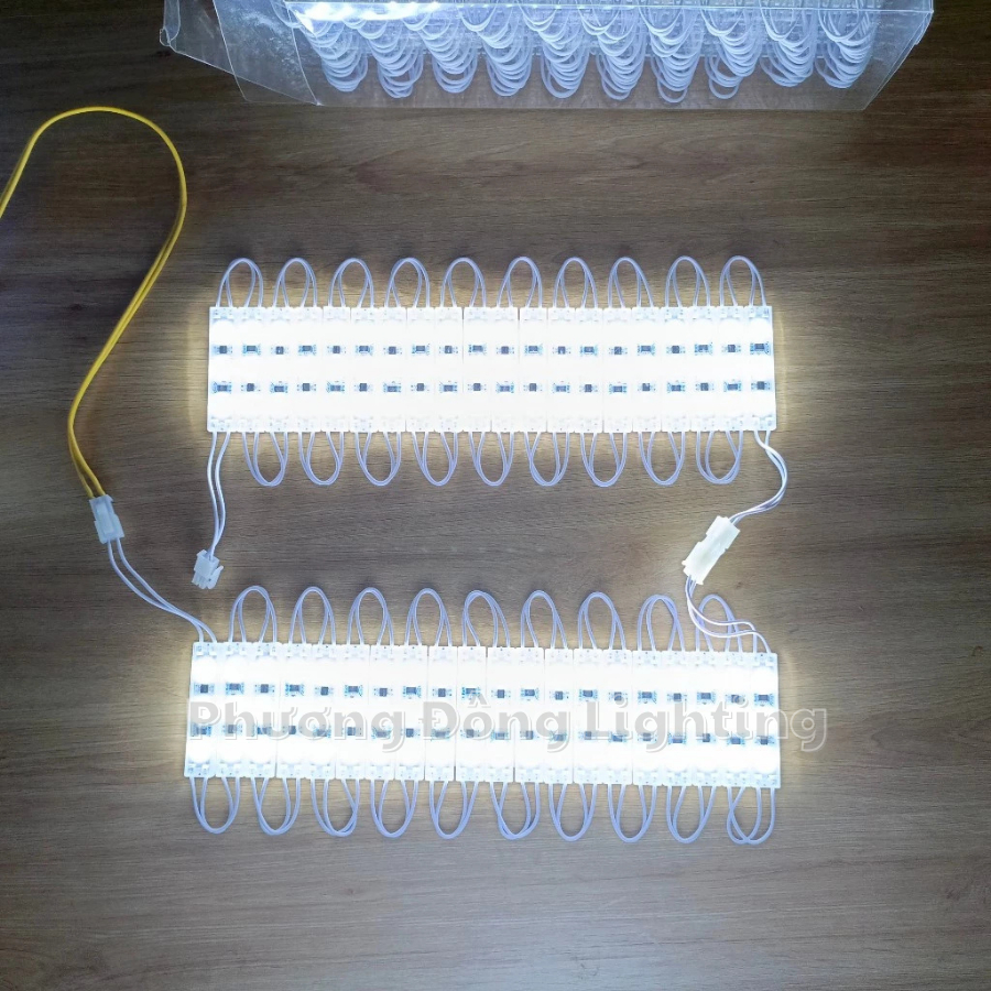 LED dán module 3 bóng, LED hắt 3 bóng Siêu sáng Trắng Vàng 220V Không cần dùng nguồn