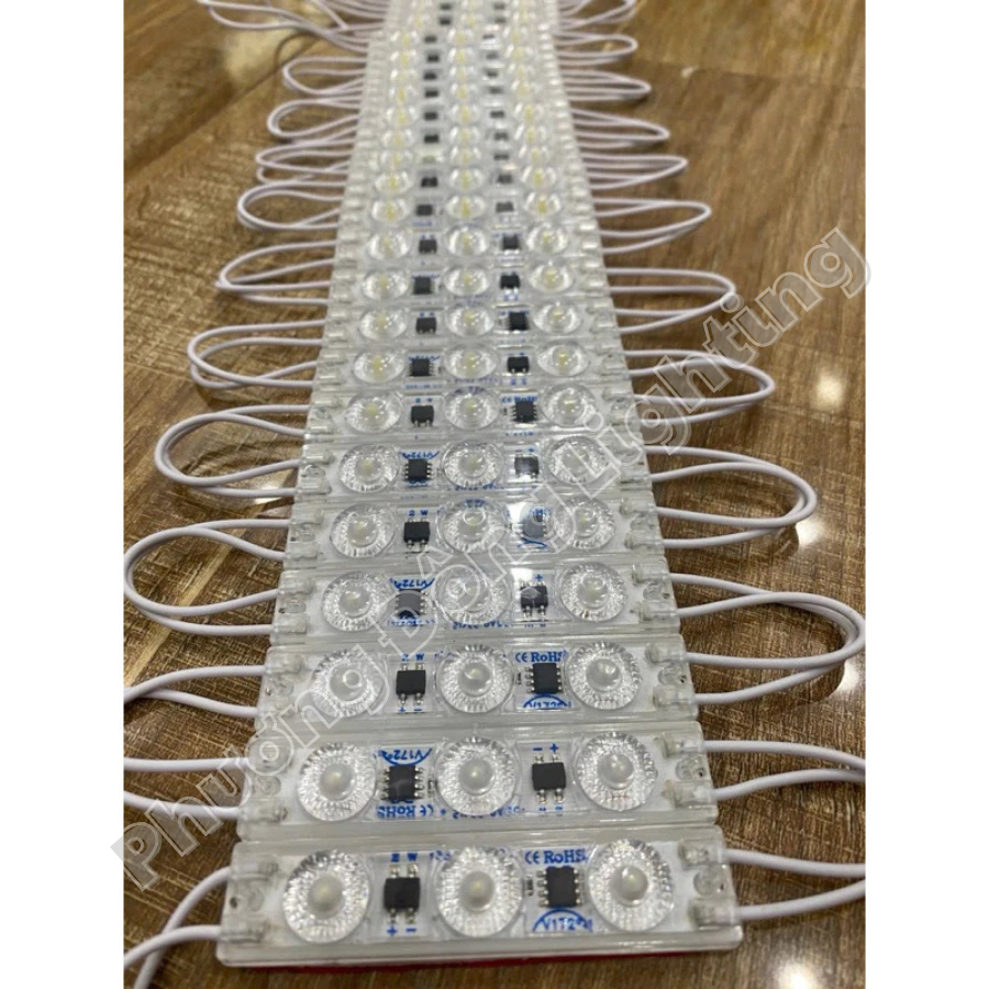 LED dán module 3 bóng, LED hắt 3 bóng Siêu sáng Trắng Vàng 220V Không cần dùng nguồn