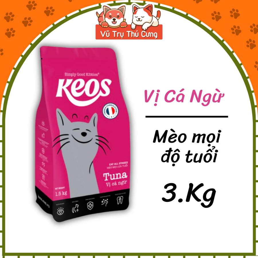 (3Kg) Hạt Keos Cho Mèo Mọi Độ Tuổi, Tiêu Búi Lông, Tiết Niệu