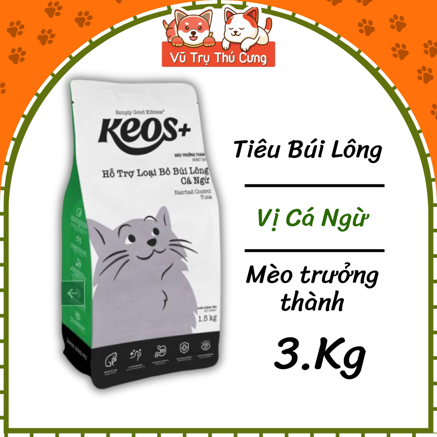 (3Kg) Hạt Keos Cho Mèo Mọi Độ Tuổi, Tiêu Búi Lông, Tiết Niệu