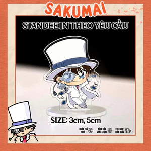 Standee, Mô Hình Conan Cao 5cm In UV Cắt Viền Mori Ran Heiji Kaito Kid Cute Trang Trí Góc Học Tập Bàn Làm Việc - SakuMai