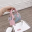 Túi xách nữ dáng trống vải denim phối da Chio'2d size 19 đeo vai đeo chéo tặng kèm charm gấu siêu cute ST109