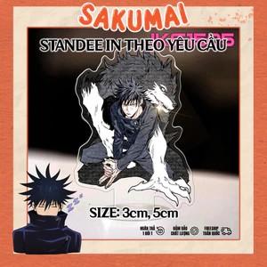 Standee, Mô Hình Gojo Cao 8cm 12cm 15cm In UV Cắt Viền Jujutsu Kaisen Gojo Satoru Yuji Megumi Decor Bàn Học - SakuMai