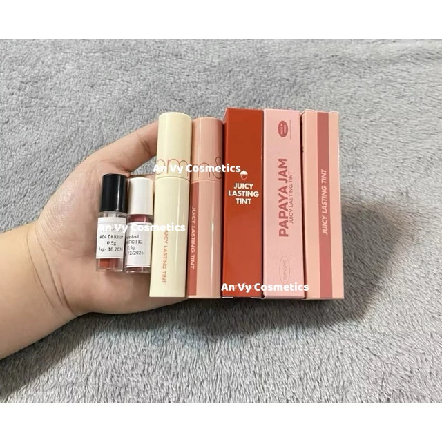 [Son chiết] Son tint bóng RM Juicy Lasting Tint căng mọng môi son chiết mini