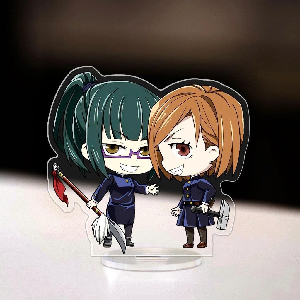 Standee, Mô Hình Mini Gojo Satoru Cao 5cm In UV Cắt Viền Gojo Satoru Megumi Yuji Dễ Thương Ngầu Decor Bàn Học - SakuMai