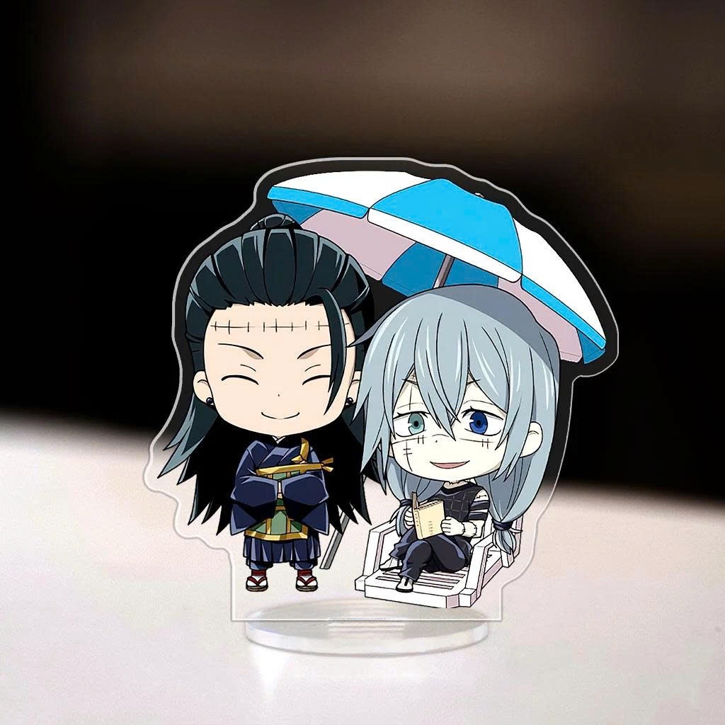 Standee, Mô Hình Mini Gojo Satoru Cao 5cm In UV Cắt Viền Gojo Satoru Megumi Yuji Dễ Thương Ngầu Decor Bàn Học - SakuMai