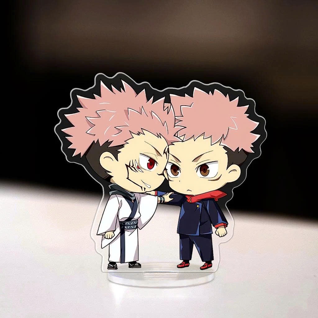 Standee, Mô Hình Mini Gojo Satoru Cao 5cm In UV Cắt Viền Gojo Satoru Megumi Yuji Dễ Thương Ngầu Decor Bàn Học - SakuMai