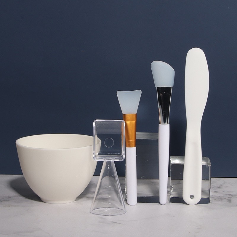 Combo Trọn Bộ Bát, Thìa, Chổi, Cọ Silicone, Set Dụng Cụ Chuyên Đắp Mặt Nạ Dùng Trong Spa, Thẩm Mỹ Viện
