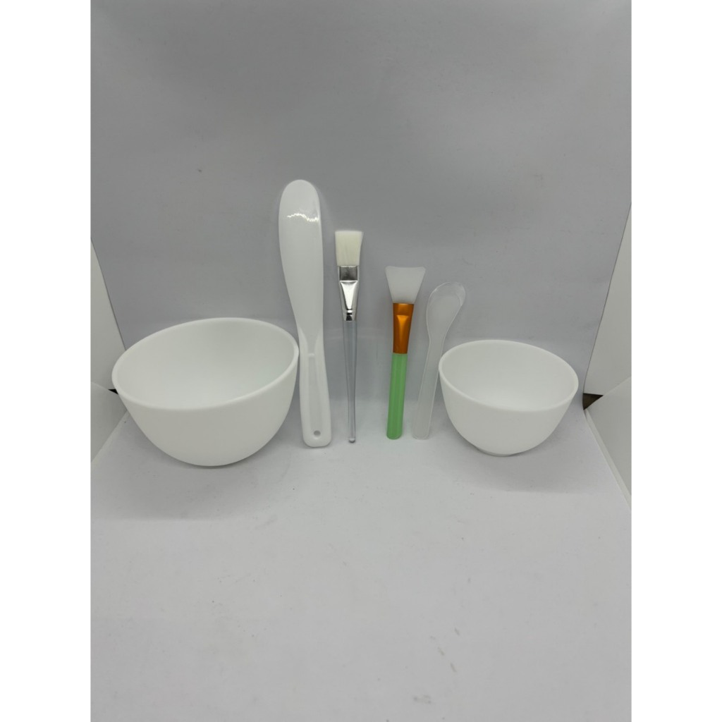 Combo Trọn Bộ Bát, Thìa, Chổi, Cọ Silicone, Set Dụng Cụ Chuyên Đắp Mặt Nạ Dùng Trong Spa, Thẩm Mỹ Viện