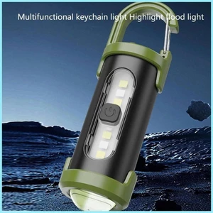 Đèn pin móc chìa khóa nhỏ Đèn pin sạc nhỏ gọn Đa chức năng có móc 4 chế độ Đèn Led có thể điều chỉnh
