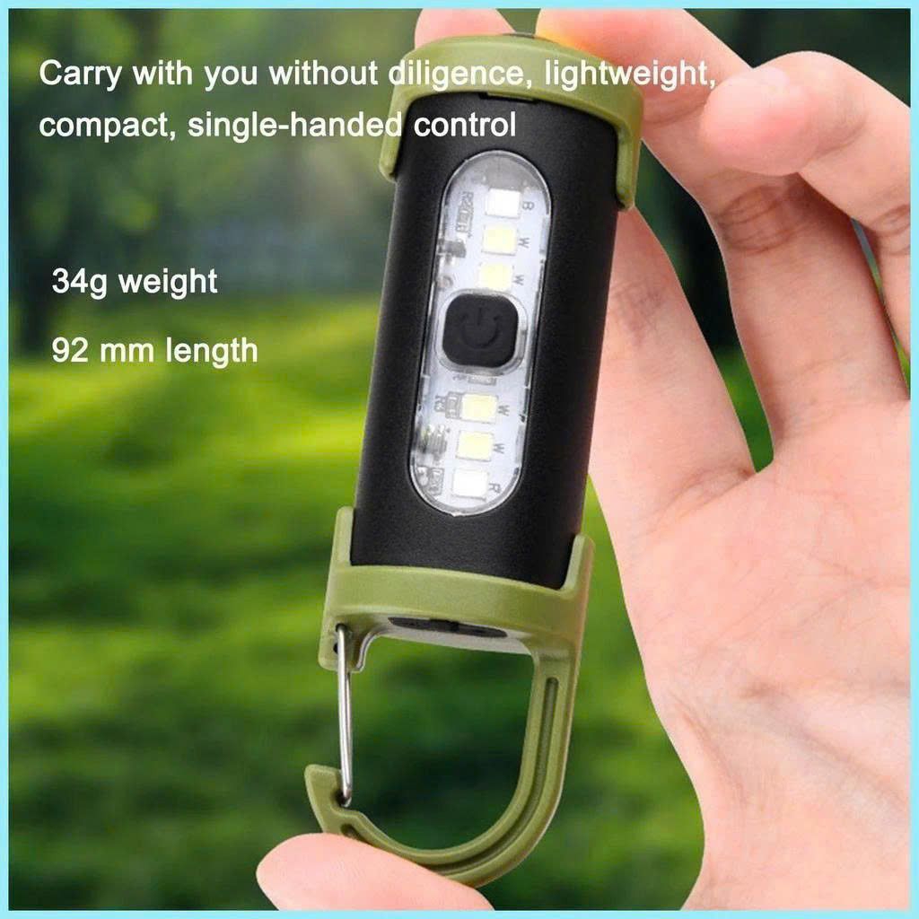 Đèn pin móc chìa khóa nhỏ Đèn pin sạc nhỏ gọn Đa chức năng có móc 4 chế độ Đèn Led có thể điều chỉnh
