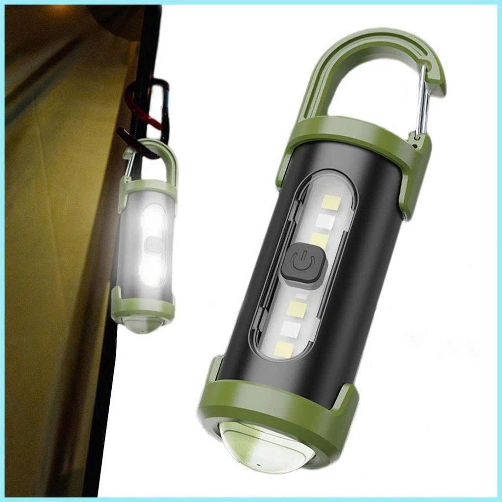 Đèn pin móc chìa khóa nhỏ Đèn pin sạc nhỏ gọn Đa chức năng có móc 4 chế độ Đèn Led có thể điều chỉnh