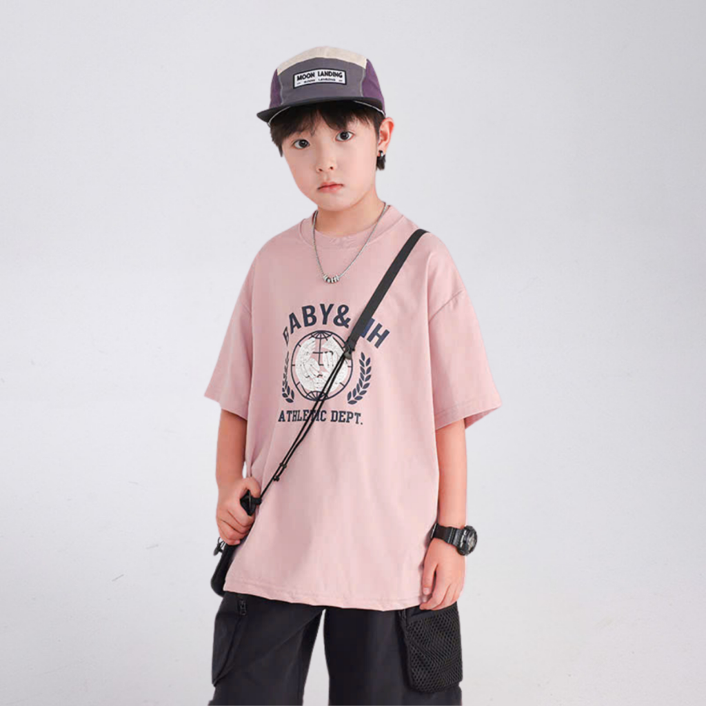 Áo Thun Ngắn Tay Mùa Hè Cho Bé Trai, Bé Gái In Hình Năng Động, Cổ Tròn B702 | JJ Kids Fashion