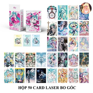 [hàng sẵn] Hatsune Miku | Hộp thẻ card laser 50 tấm Hatsune Miku | Lomo lomocard card laser 2026