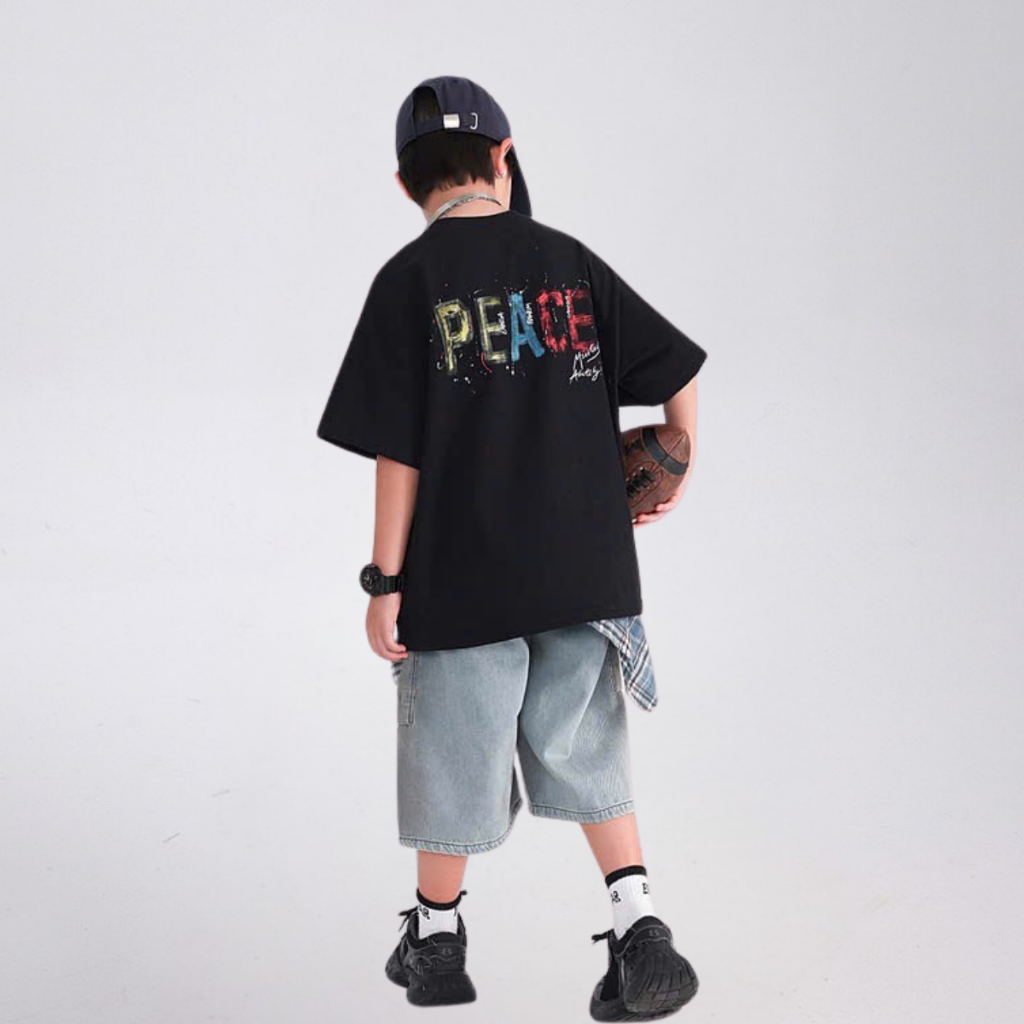Áo Thun Ngắn Tay Mùa Hè Cho Bé Trai, Bé Gái In Hình Năng Động, Cổ Tròn B700 | JJ Kids Fashion