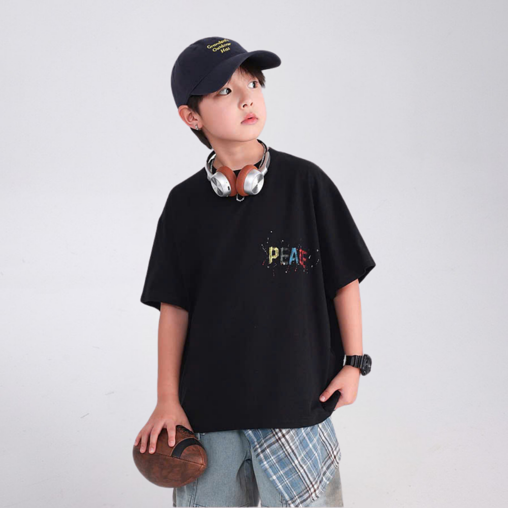 Áo Thun Ngắn Tay Mùa Hè Cho Bé Trai, Bé Gái In Hình Năng Động, Cổ Tròn B700 | JJ Kids Fashion