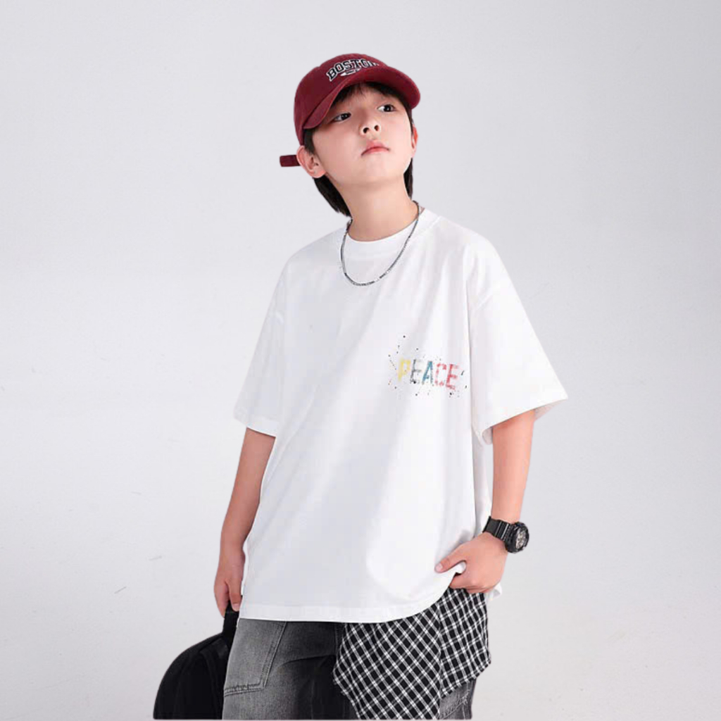 Áo Thun Ngắn Tay Mùa Hè Cho Bé Trai, Bé Gái In Hình Năng Động, Cổ Tròn B700 | JJ Kids Fashion