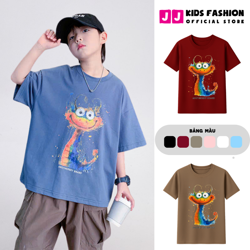 Áo Thun Ngắn Tay Mùa Hè Cho Bé Trai, Bé Gái In Hình Năng Động, Cổ Tròn B699 | JJ Kids Fashion
