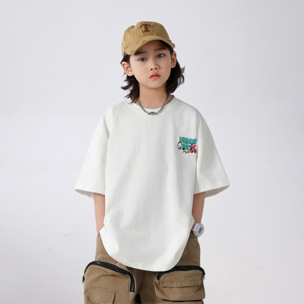 Áo Thun Ngắn Tay Mùa Hè Cho Bé Trai, Bé Gái In Hình Năng Động, Cổ Tròn B698 | JJ Kids Fashion