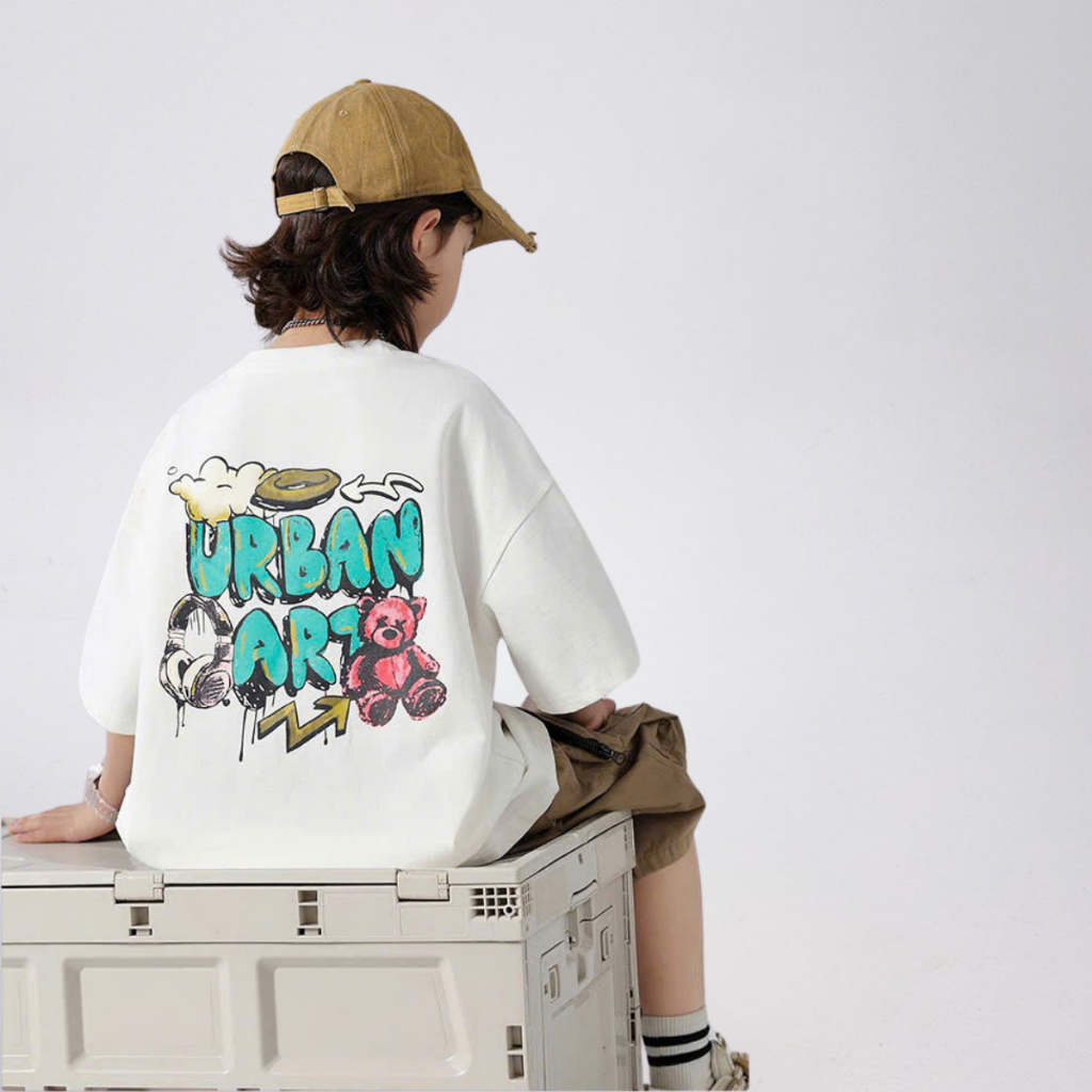 Áo Thun Ngắn Tay Mùa Hè Cho Bé Trai, Bé Gái In Hình Năng Động, Cổ Tròn B698 | JJ Kids Fashion