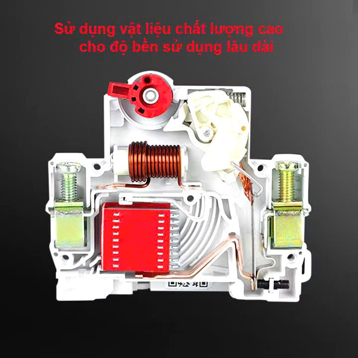 Bộ Aptomat MCB DELIXI- 2 Pha 40A 63A dòng cắt 6kA, , cb, Cầu dao điện