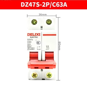 Bộ Aptomat MCB DELIXI- 2 Pha 40A 63A dòng cắt 6kA, , cb, Cầu dao điện