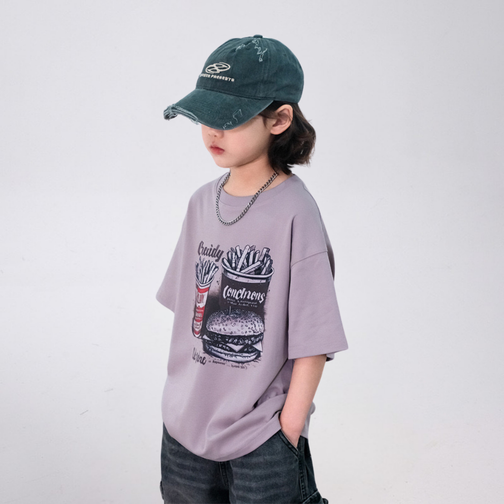 Áo Thun Ngắn Tay Mùa Hè Cho Bé Trai, Bé Gái In Hình Năng Động, Cổ Tròn B697 | JJ Kids Fashion
