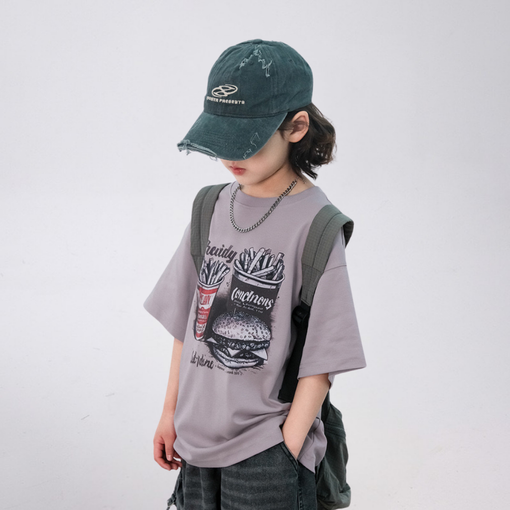 Áo Thun Ngắn Tay Mùa Hè Cho Bé Trai, Bé Gái In Hình Năng Động, Cổ Tròn B697 | JJ Kids Fashion