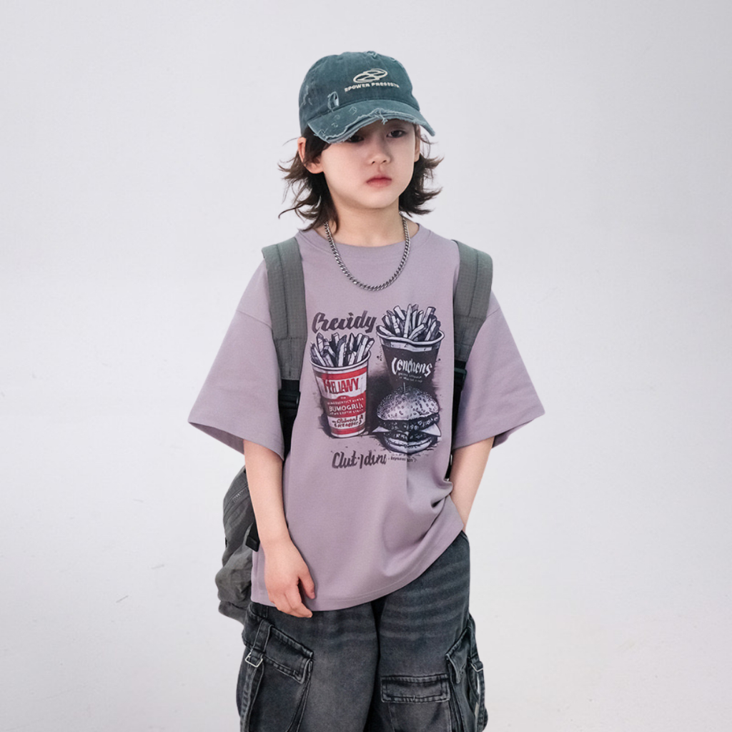 Áo Thun Ngắn Tay Mùa Hè Cho Bé Trai, Bé Gái In Hình Năng Động, Cổ Tròn B697 | JJ Kids Fashion