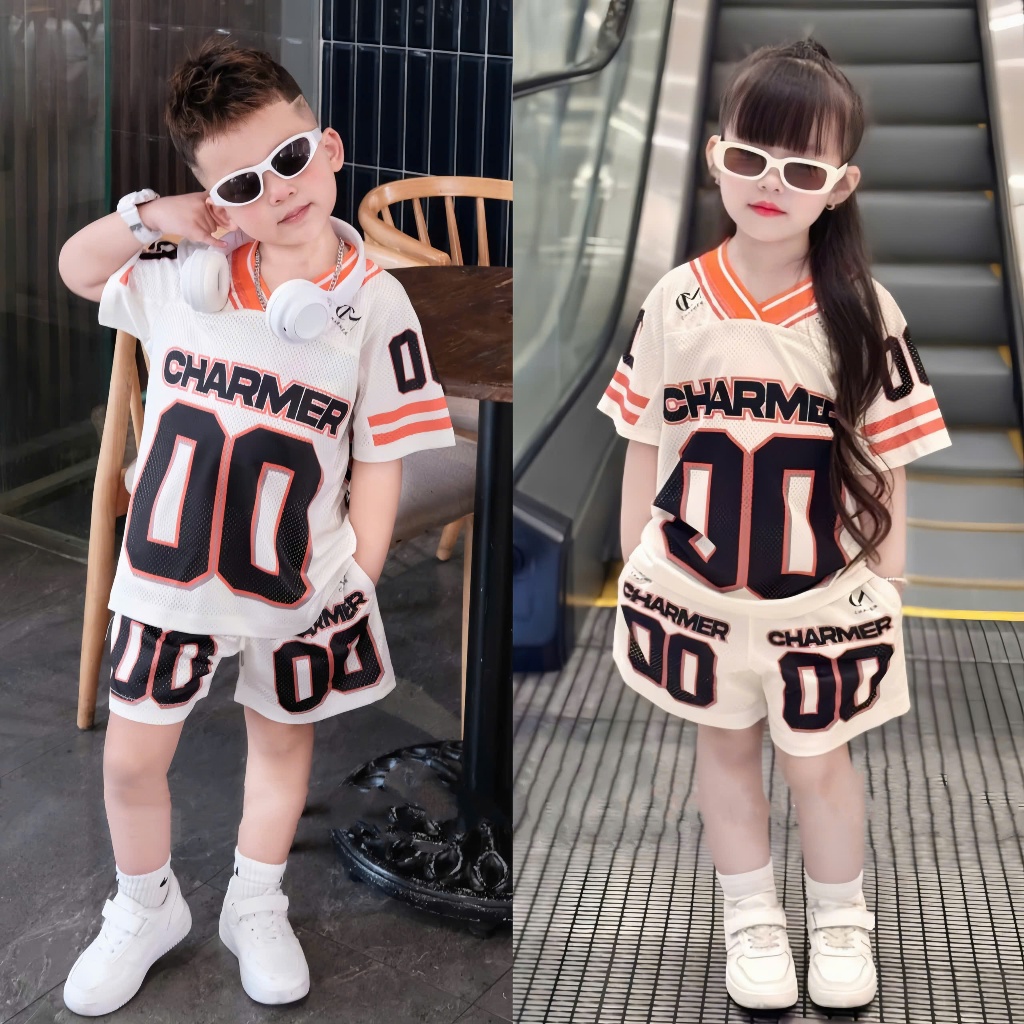 Bộ Quần Áo Thể Thao In Số 88 Mùa Hè Dành Cho Bé Trai , Bé Gái Size 9-40kg Chất Liệu Vải Thông Hơi Thoáng Mát  (IN SỐ 88)