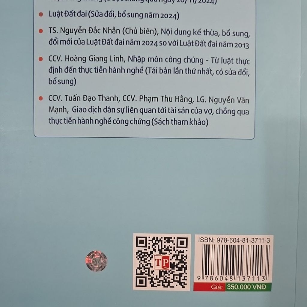 Sách - Bình luận luật công chứng năm 2024 (NXB Tư Pháp)