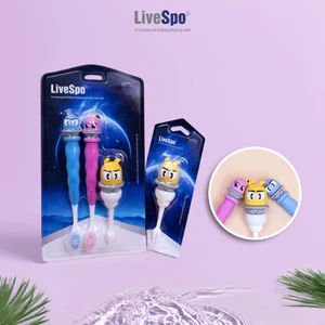 Bàn chải đánh răng gia đình cho trẻ em và người lớn hình Lợi khuẩn LiveSpo ngộ nghĩnh