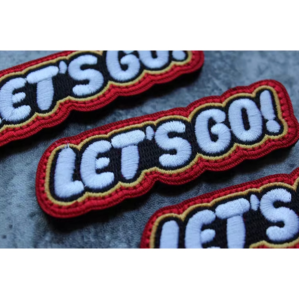 Patch_velcro vải FREEDOM & LET'S GO dán ba lô_túi xách_quần áo