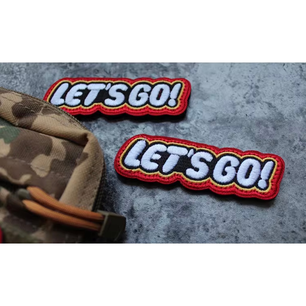 Patch_velcro vải FREEDOM & LET'S GO dán ba lô_túi xách_quần áo