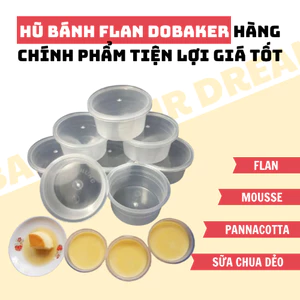Hũ Nhựa Đựng Bánh Flan Trong Suốt Có Nắp Đa Dung Chính Phẩm, An Toàn Thực Phẩm - DoBaker chính hãng