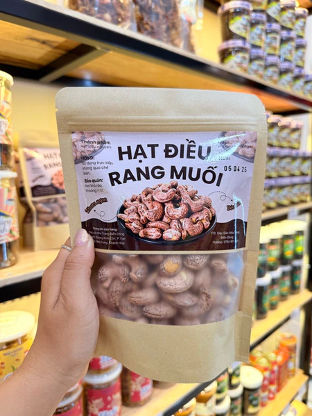 Hạt điều rang muối Loại 1 túi zip 250g 500g, hạt to đều, thơm béo