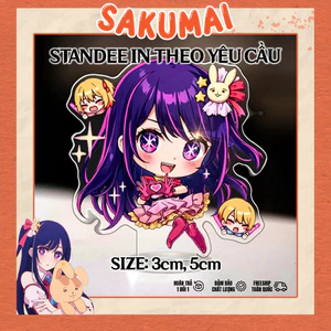 Standee, Mô Hình Oshi No Ko Cao 5cm In UV Cắt Viền Ai Hoshino Aquamarine Ruby Chibi Dễ Thương Ngầu Cute - SakuMai