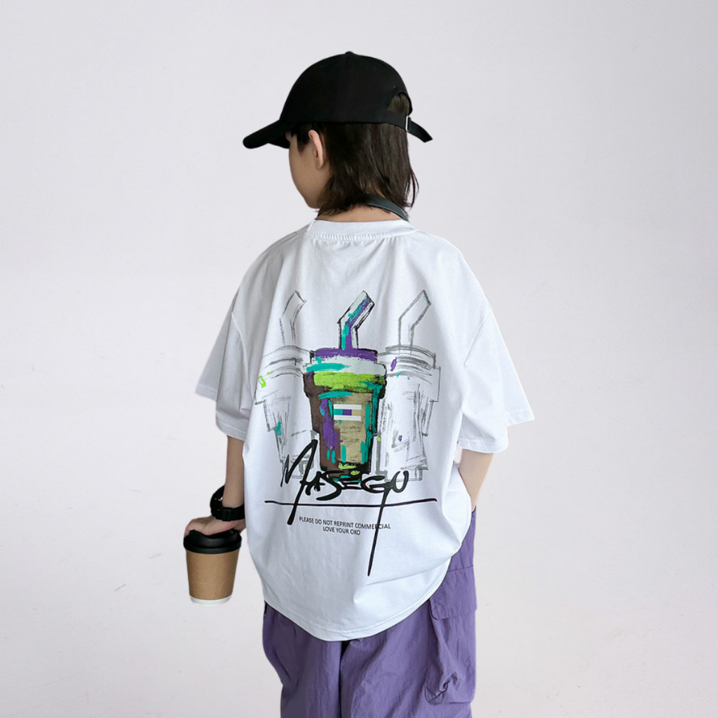Áo Thun Ngắn Tay Mùa Hè Cho Bé Trai, Bé Gái In Hình Năng Động, Cổ Tròn | JJ Kids Fashion