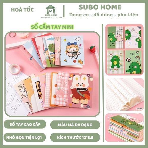 [Combo 4] Sổ tay ghi chép mini hoạt hình note book học sinh văn phòng ...