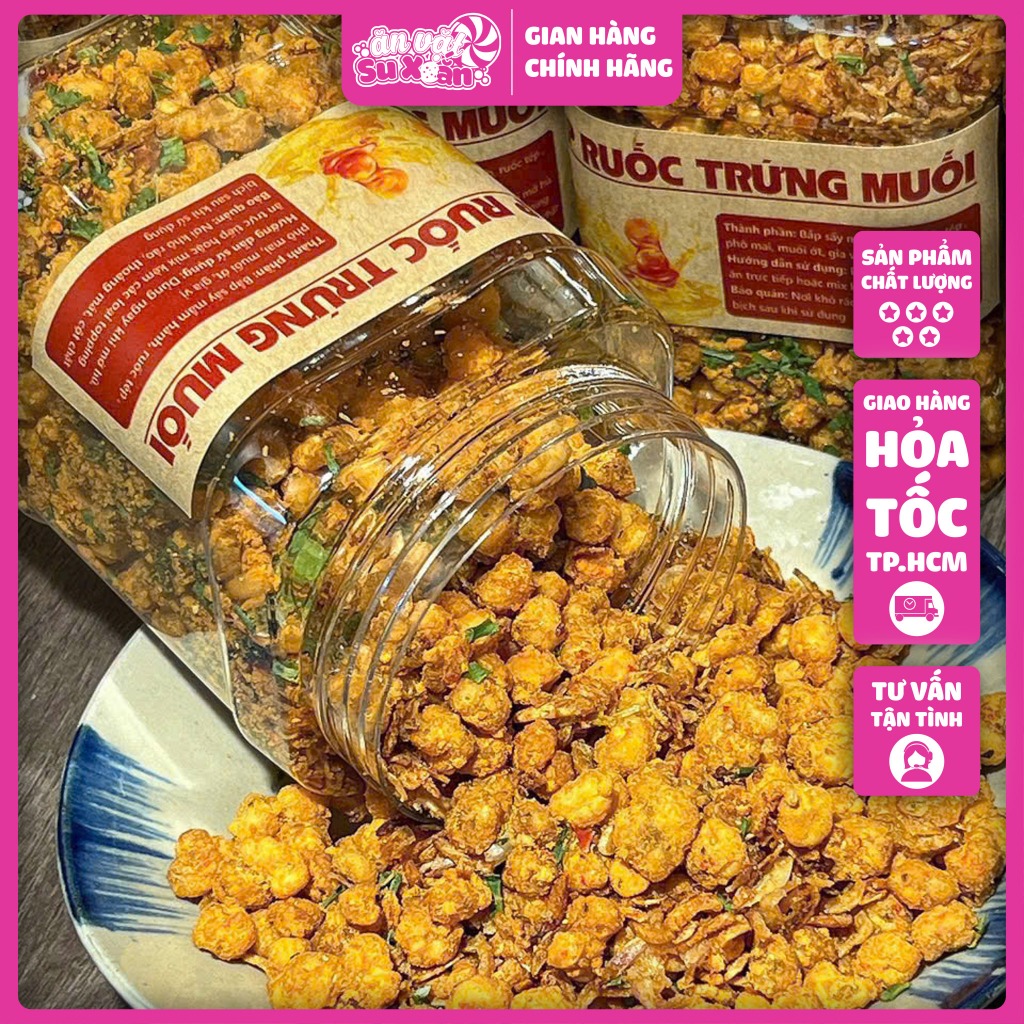BẮP RUỐC TRỨNG MUỐI Hũ 400gr Siêu Ngon - Ăn Vặt Su Xoắn