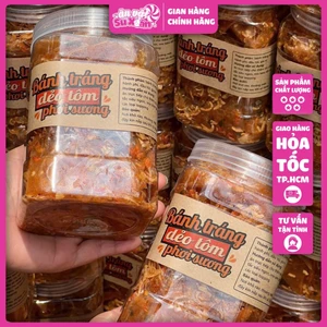 BÁNH TRÁNG DẺO TÔM PHƠI SƯƠNG Hũ 400gr Mix Gia Vị - Ăn vặt Su Xoắn
