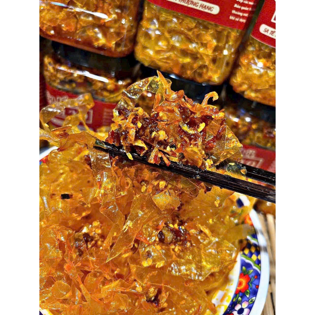 BÁNH TRÁNG SATE TỎI SỐT XO Hũ 350gr Ngon thượng hạng - Ăn vặt Su Xoắn